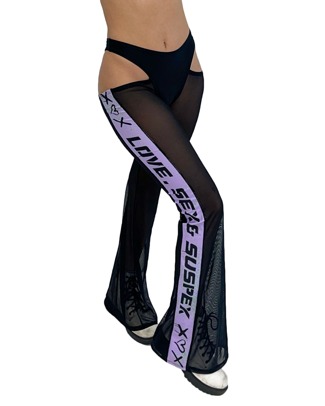 Purple Sport Mesh Cutout Pants – SUSPEX