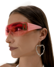 Load image into Gallery viewer, Pink Shield Sunglasses
