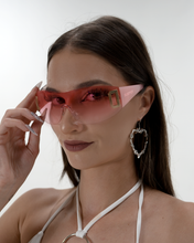 Load image into Gallery viewer, Pink Shield Sunglasses
