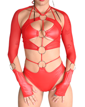 Load image into Gallery viewer, Vixen Bodysuit Red
