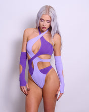 Load image into Gallery viewer, Disruption Bodysuit Purple
