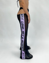 Load image into Gallery viewer, Purple Sport Mesh Cutout Pants
